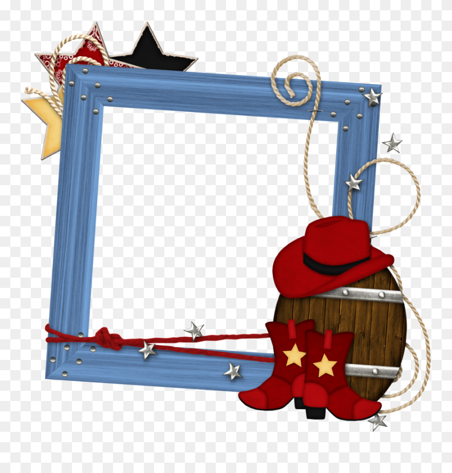 Clip Art Cowboy Frames - Png Download