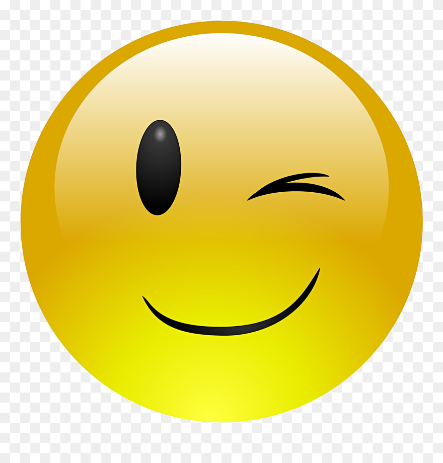 Smiley Clipart Emoji - Smiley Emoji Wink - Png Download