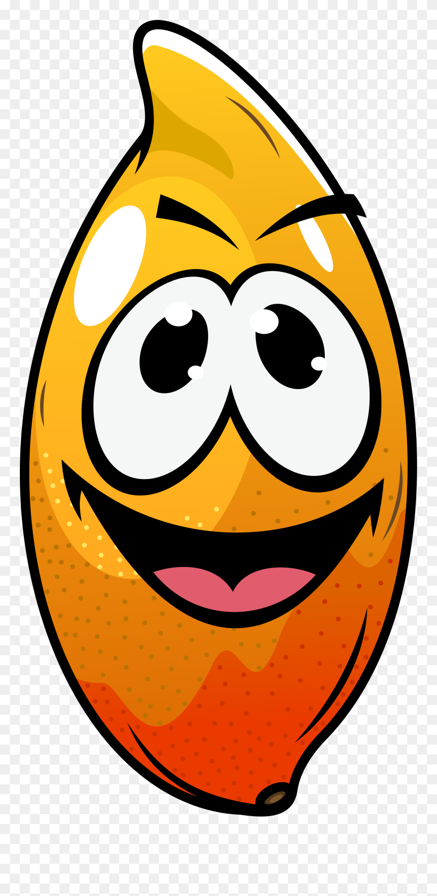 Smiley Clipart Orange - Cute Cartoon Face Png Transparent Png