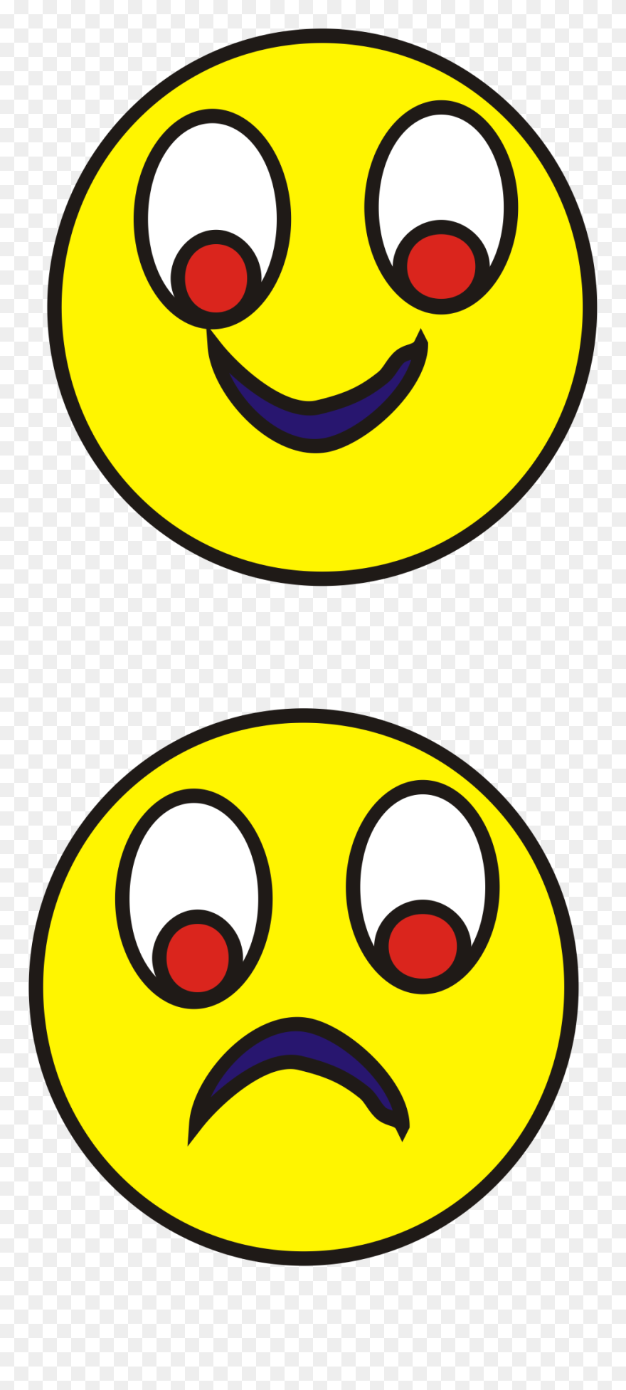 Clipart Happy Sad, Clipart Happy Sad Transparent Free - Happy And Sad Clipart - Png Download