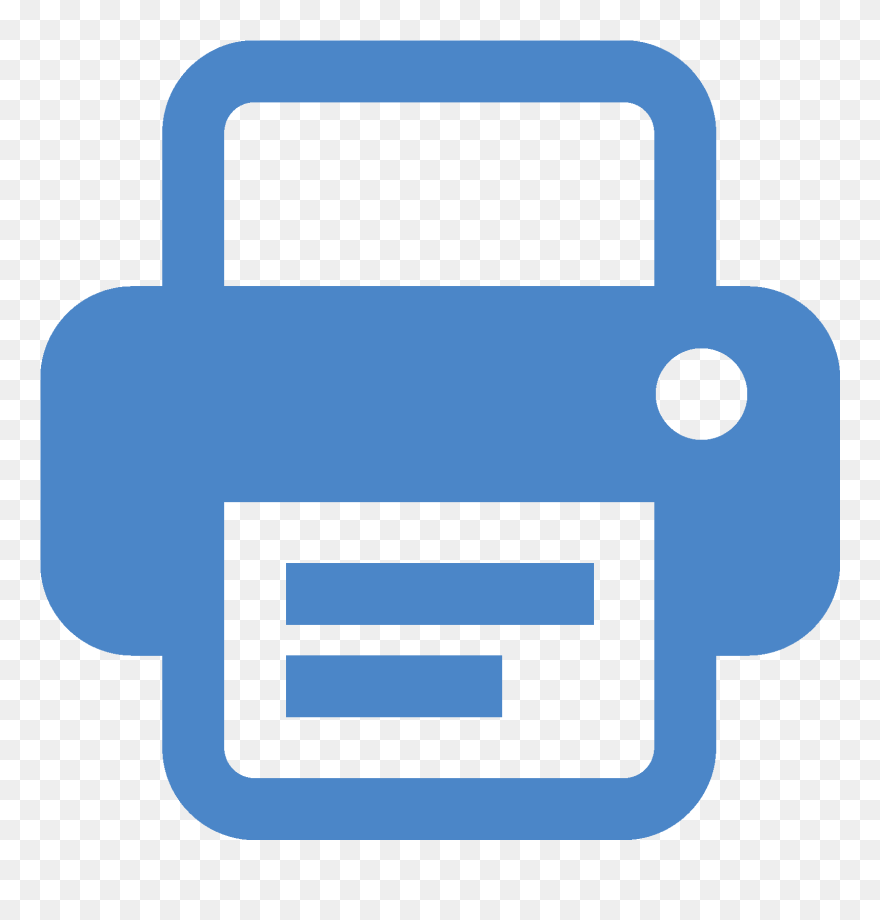 Blue Printer Icon - Printing Icon Png Clipart