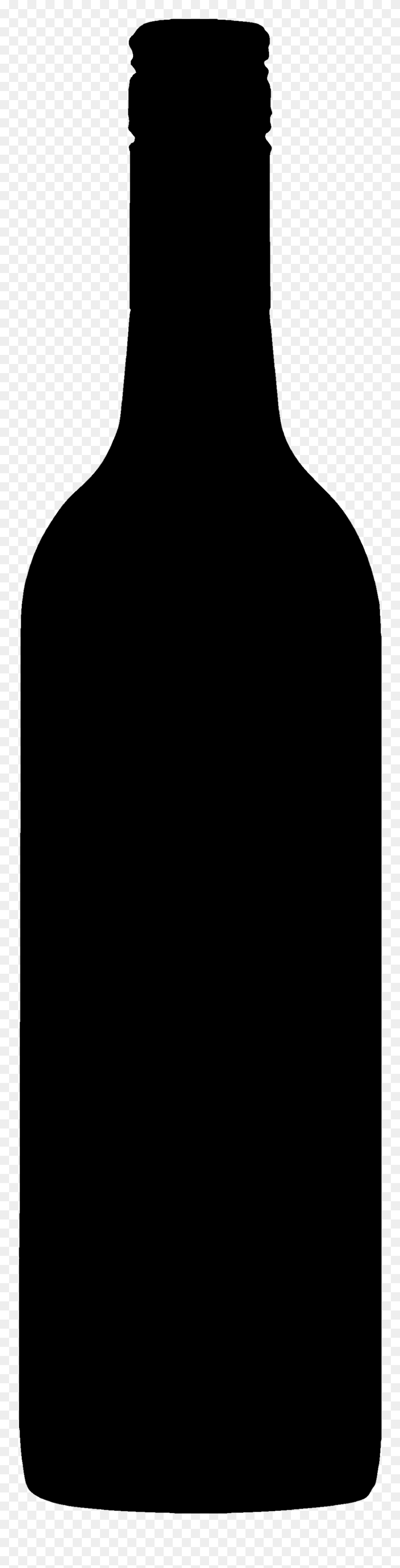 Over Hot Radium Glass Beer Bottle Time Clipart - Free Vector Wine Bottle Silhouette - Png Download