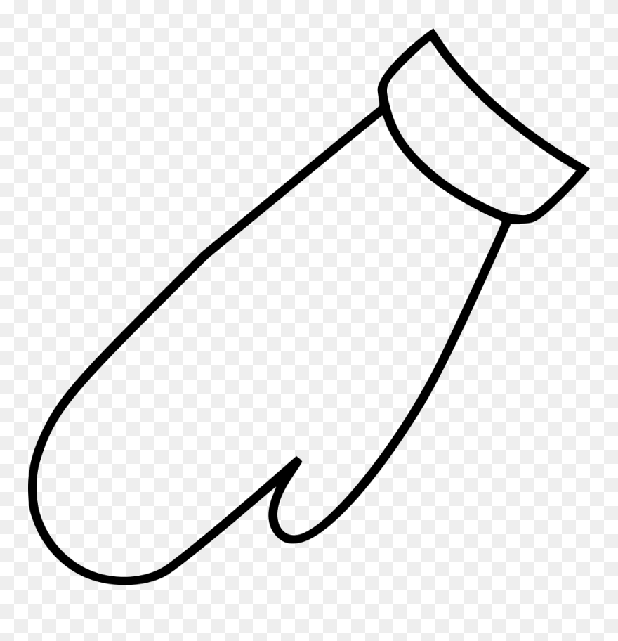Mittens - Line Art Clipart
