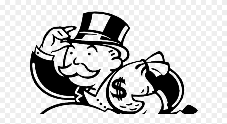 Rich Png File - Monopoly Man Money Bag Clipart