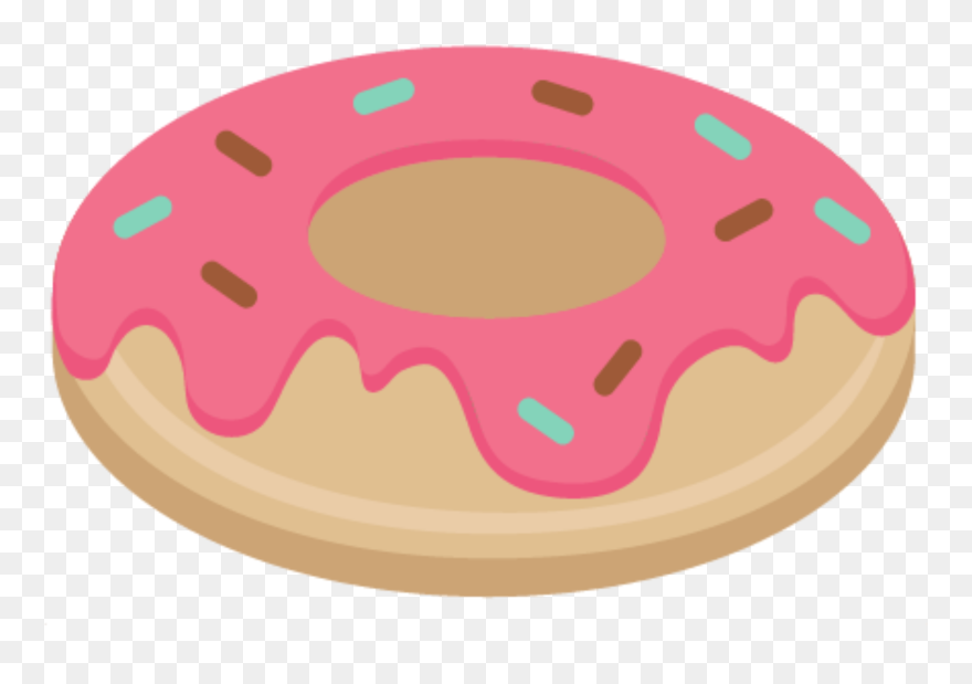#clipart #donut #yum #pink #sprinkles #freetoedit - Donut Silhouette - Png Download