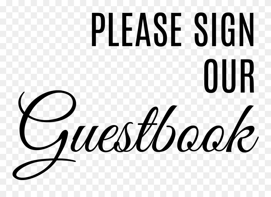 Guest Book Clipart Jpg Free Library Frosted Glass Guestbook - Guest Book Please Sign Svg - Png Download