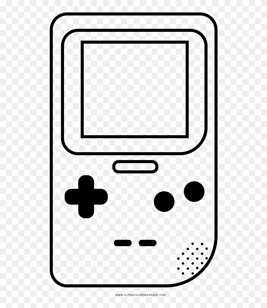 Gameboy Coloring Page - Game Boy Light Clipart