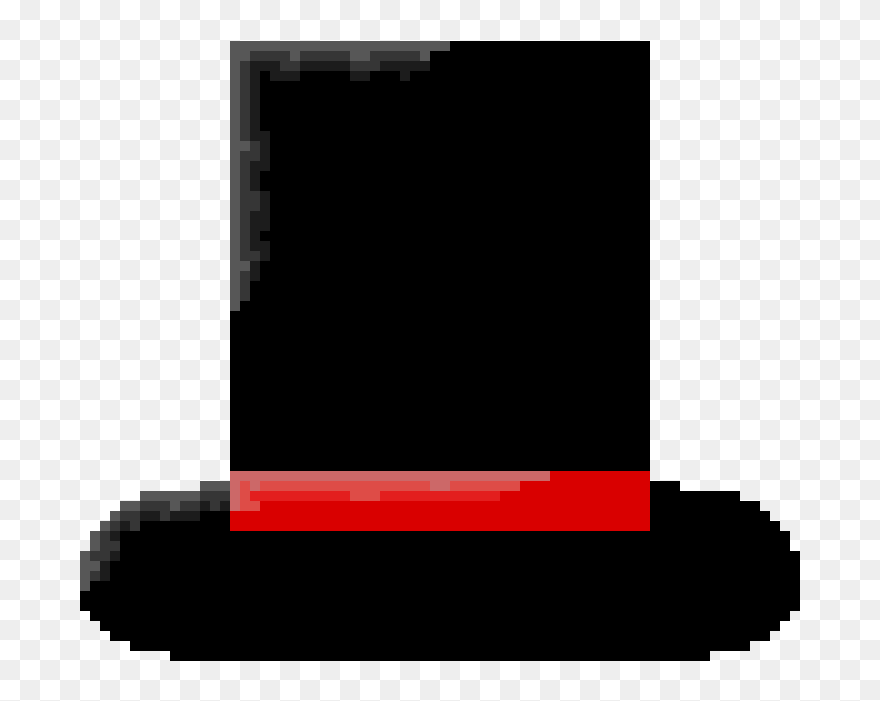 Transparent Tophat Png - Top Hat Pixel Art Clipart
