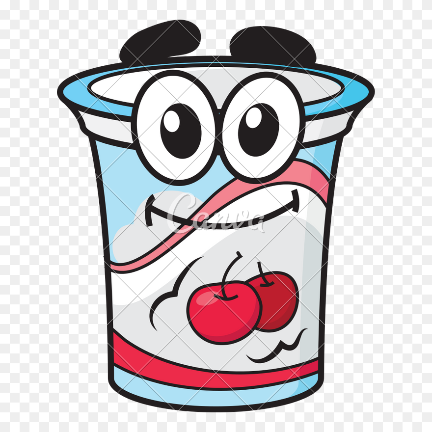 Yogurt Transparent Cartoon - Yogurt Clipart Cartoon - Png Download