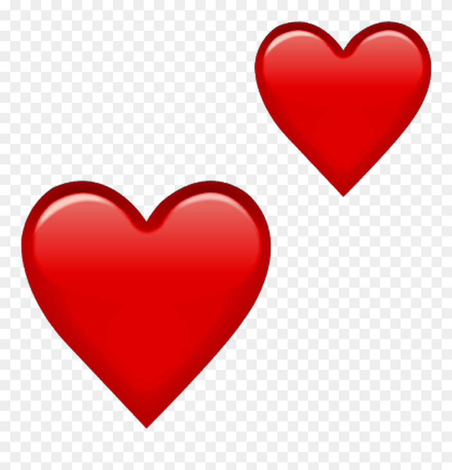 Red Hearts Png - Heart Emoji Png Transparent Clipart