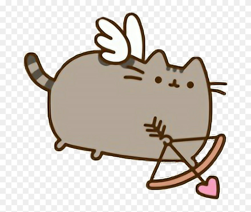 Transparent Cupid Png - Happy Valentine's Day Pusheen Clipart