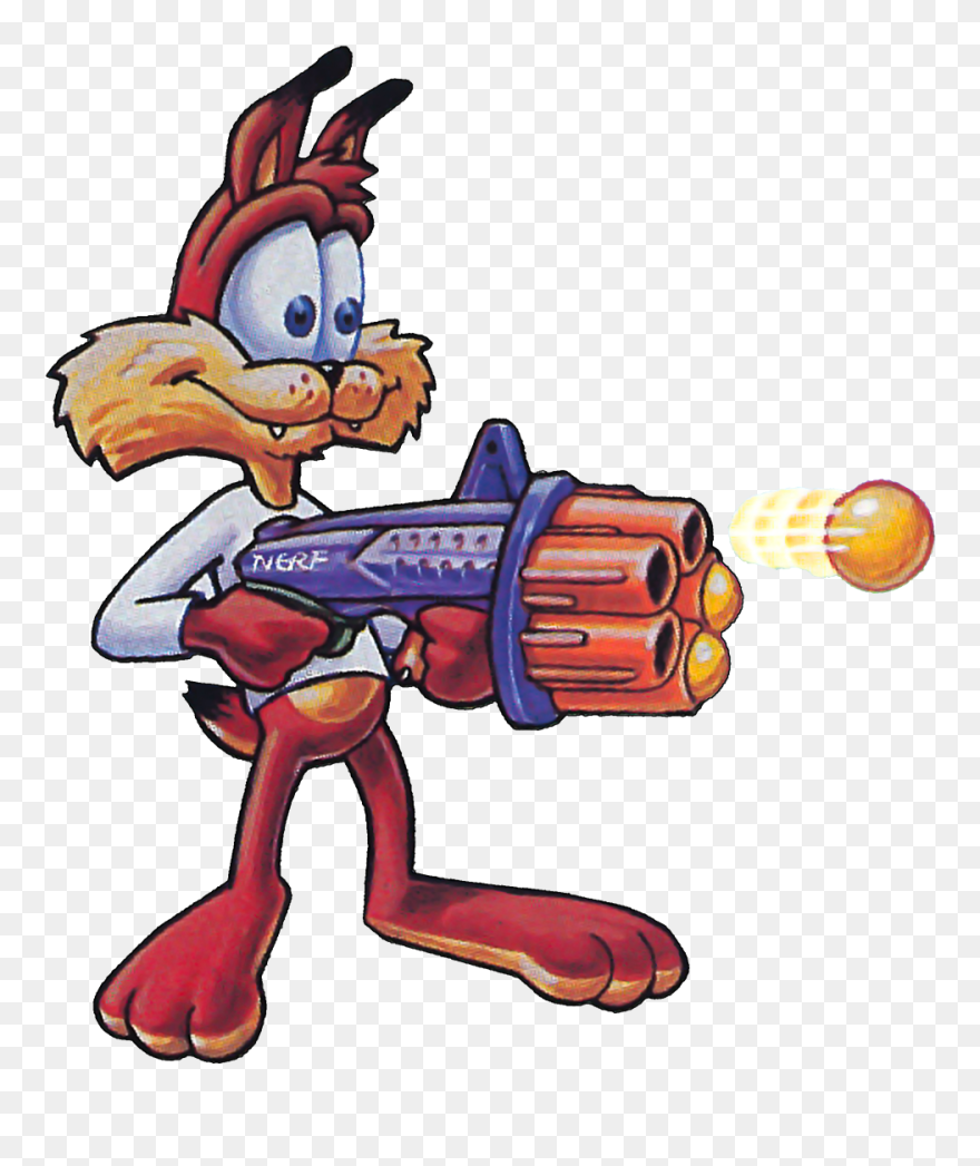 Bubsy With Gun Clipart