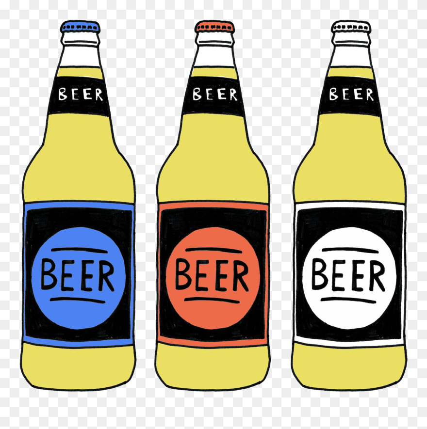 Easy Beer Bottle Drawing Clipart