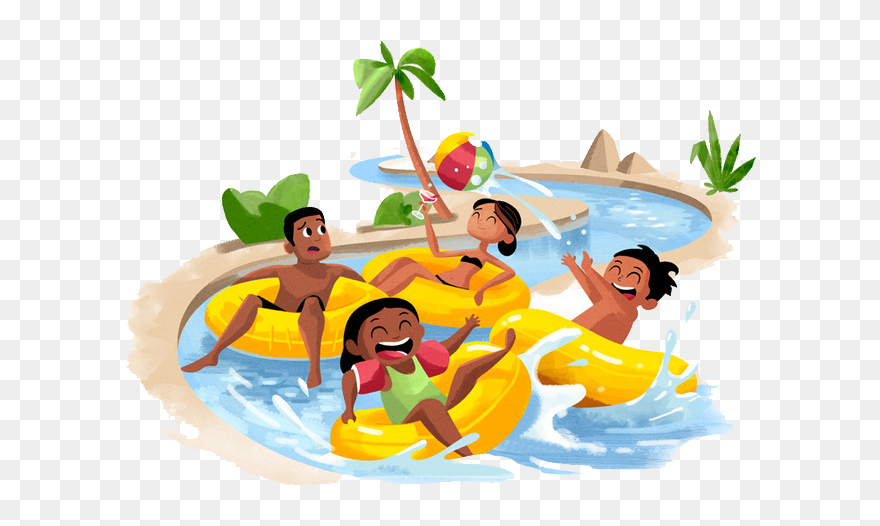 Clipart Beach Fun - Water Park Clipart Png Transparent Png