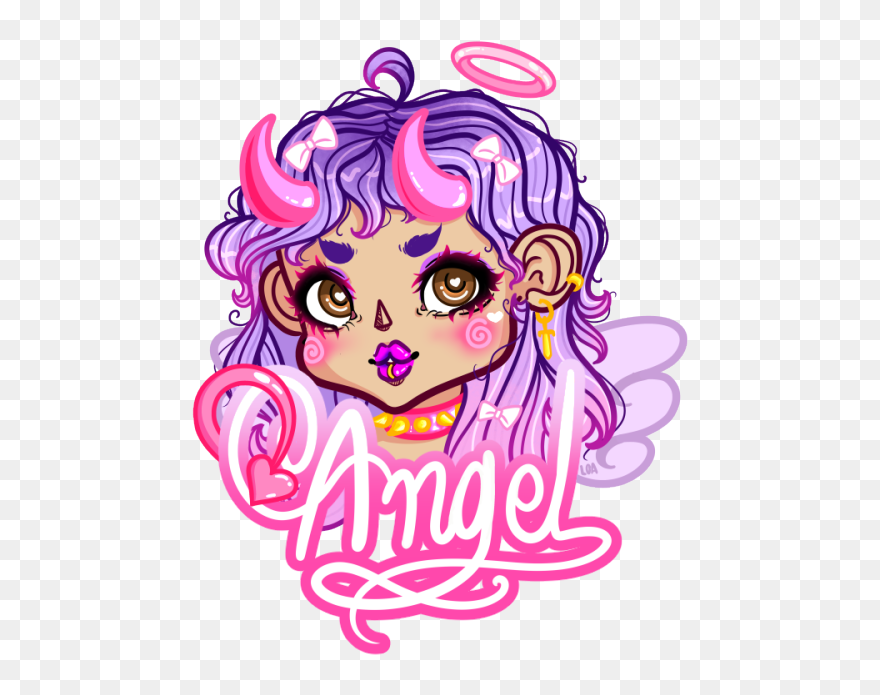Bratz-esque Angel Bbavailable On Stickers, Pins, Etc - Illustration Clipart