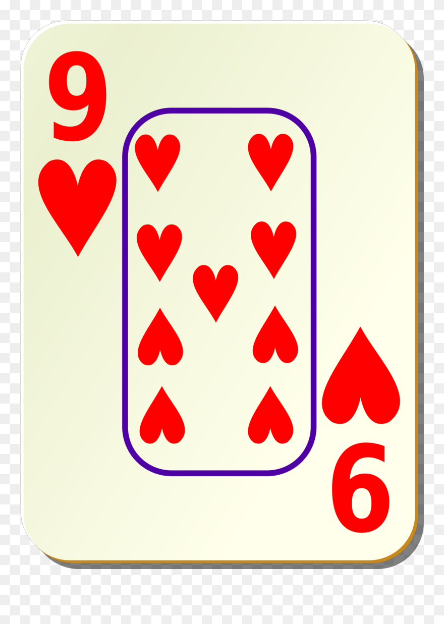 9 On A Deck Of Cards Clipart