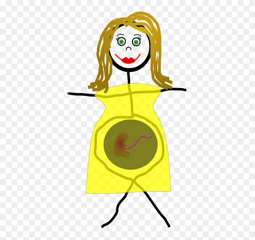 Visual Arts,head,woman - Cartoon Drawing Of Pregnant Woman Clipart