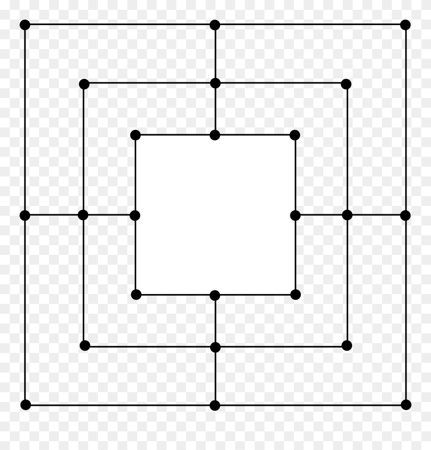 Nine Men"s Morris Clip Arts - Nine Mens Morris Board - Png Download