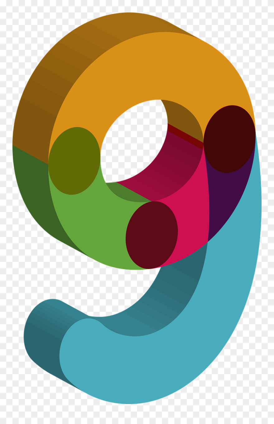 Transparent Nine Clip Art - Numerical 9 - Png Download