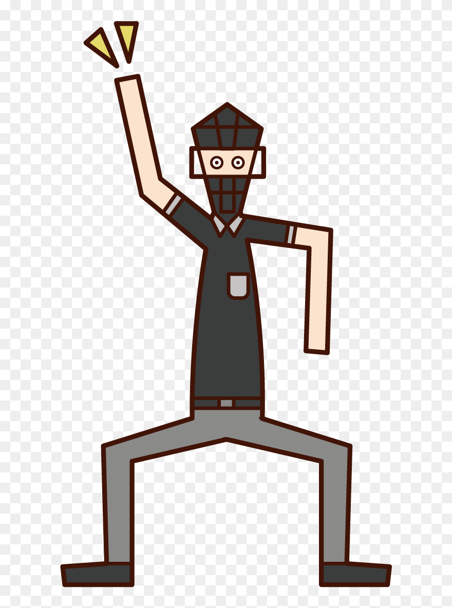 Illustration Of A Baseball Referee Clipart