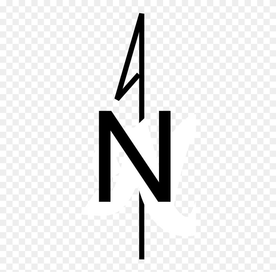 Compass Rose North Only Clipart