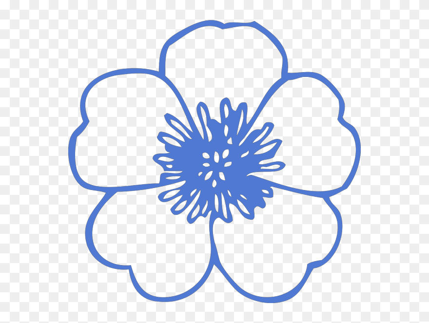 Flor Certa Blue Png Clip Art - Navy Blue Flower Clipart Transparent Png