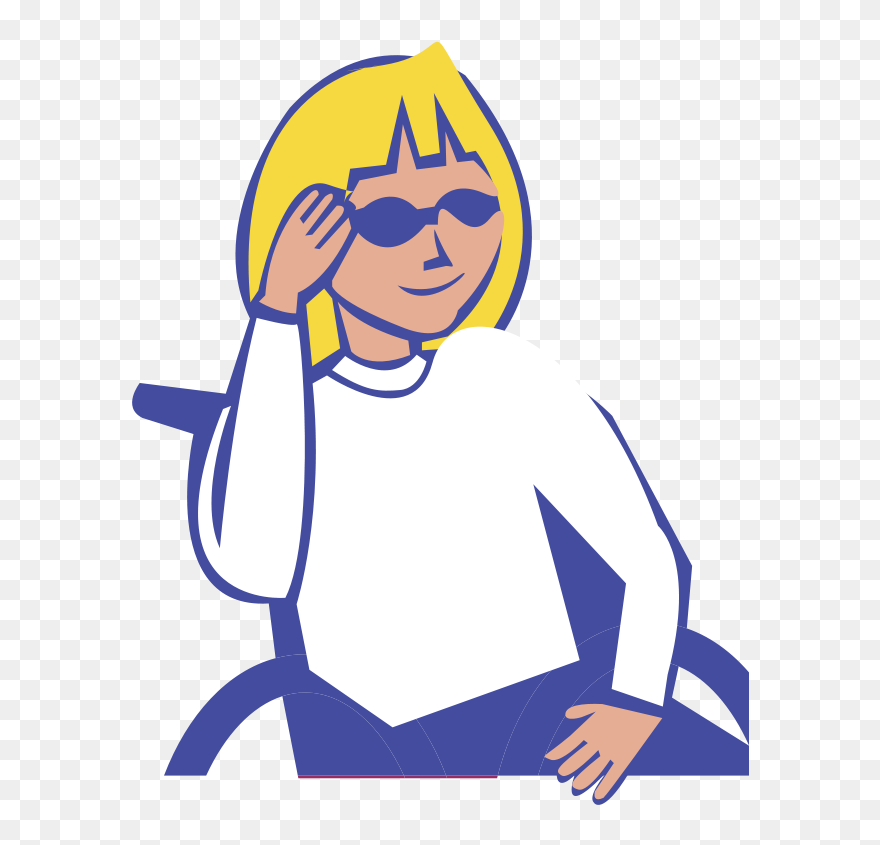 Girl In Wheelchair - Wheelchair Png Vector Clipart