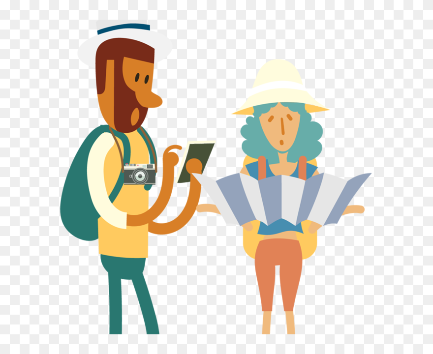 Asking Directions Clipart - Png Download