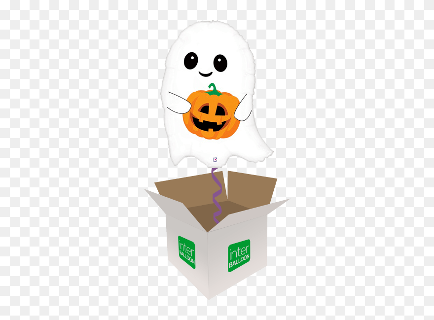 26″ Cute Lil Ghost - 17th Birthday Balloons Boys Clipart