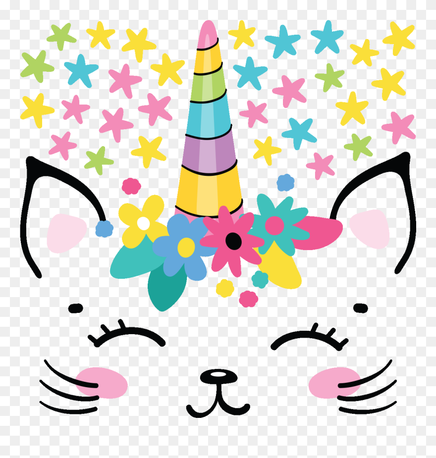 Caticorn Clipart Free Party - Png Download
