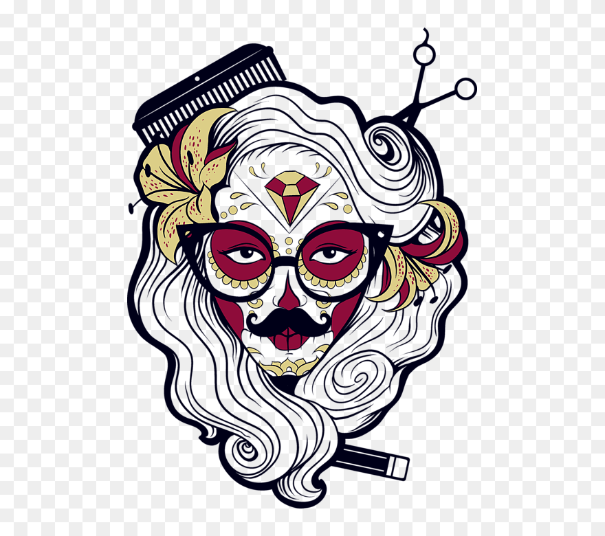Funny Sugar Skull Clipart