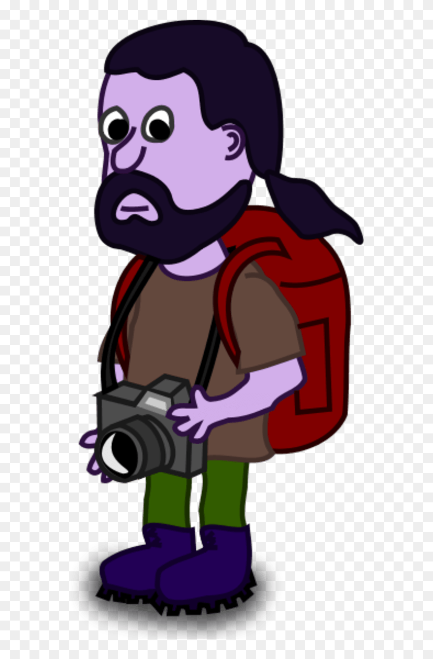 Angry Man Clipart - Cartoon Man With Ponytail - Png Download