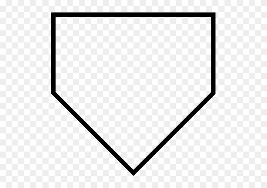 Home Plate Rubber Stamp - Symmetry Clipart