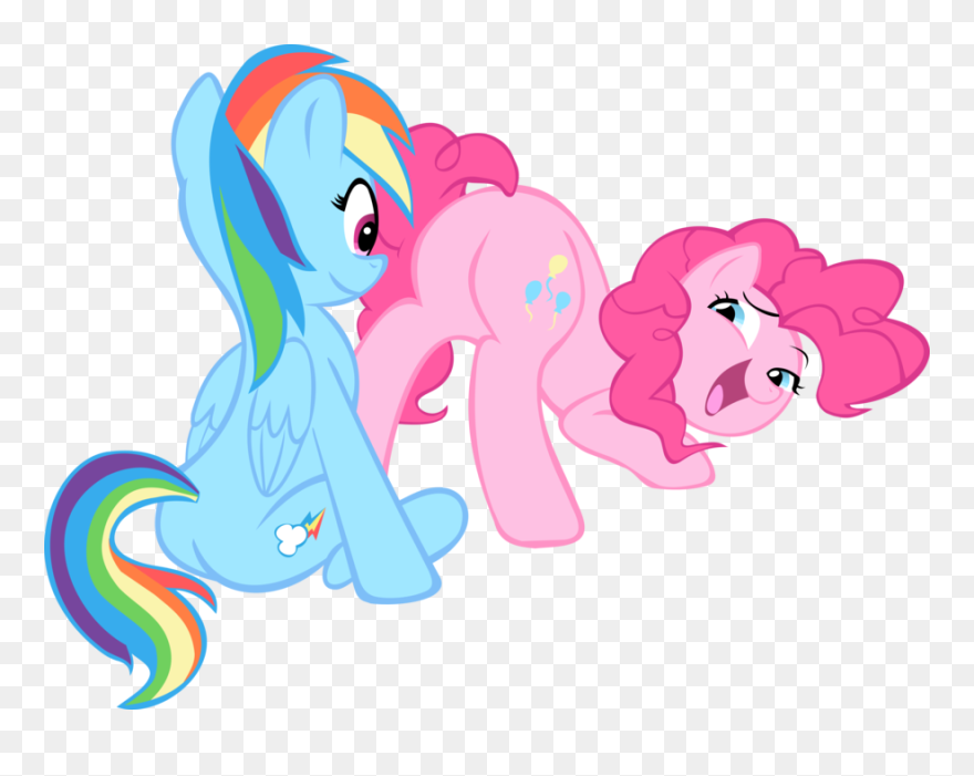 Clipart Horse Pony - Little Pony Pink And Blue - Png Download