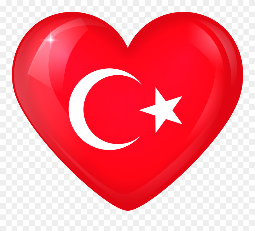 Turkey Flag Clipart Png Stock Turkey Large Heart Flag - Çanakkale Martyrs' Memorial Transparent Png