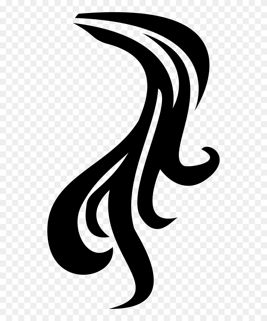 Ponytail Hair - Clip Art Hair Ponytail - Png Download