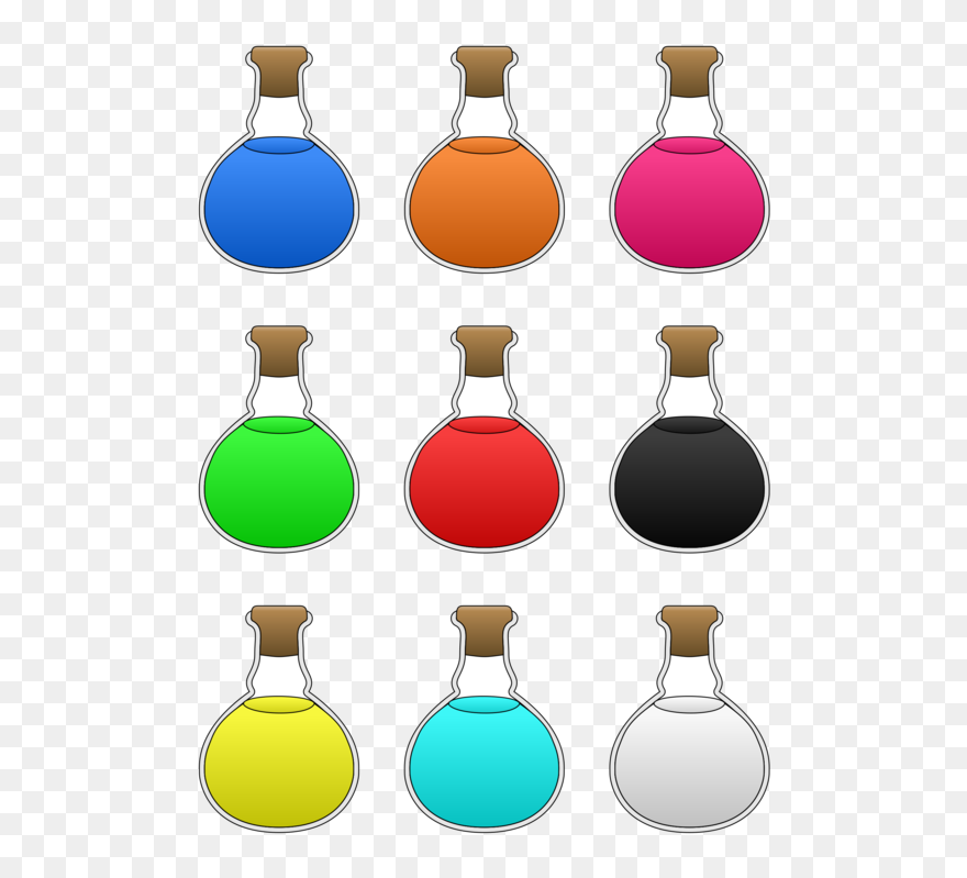 Plastic Bottle,liquid,glass Bottle - Clipart Potions - Png Download