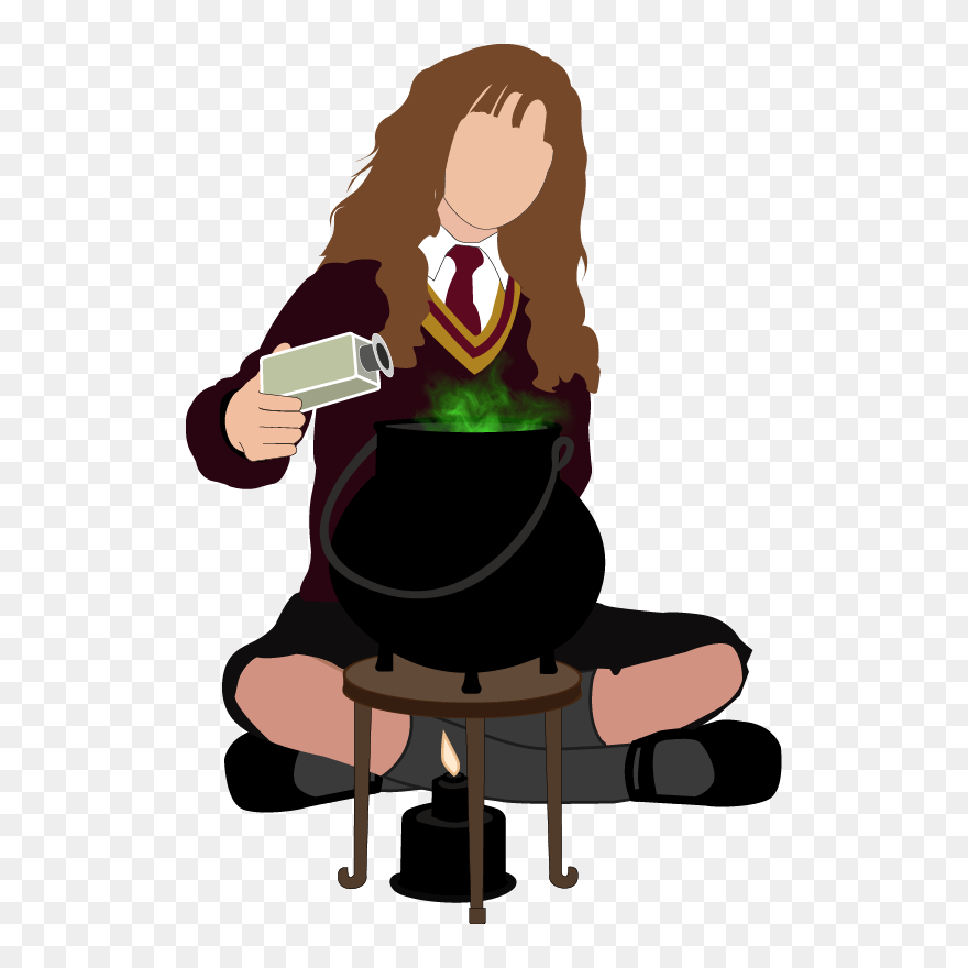 Hermione Brewing Polyjuice Potion - Hermione Granger Making Polyjuice Potion Clipart