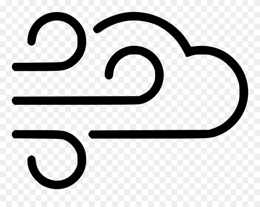 Forecast Cloud Wind Svg Png Icon Free Download - Animated Picture Of Wind Clipart