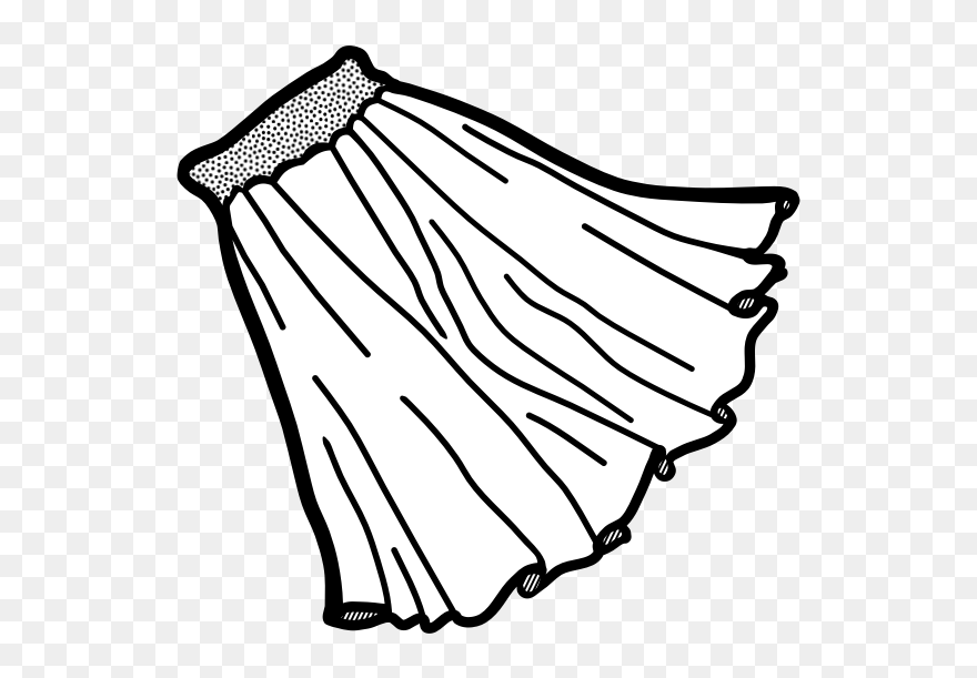 Skirt - Lineart - Skirt Lineart Clipart