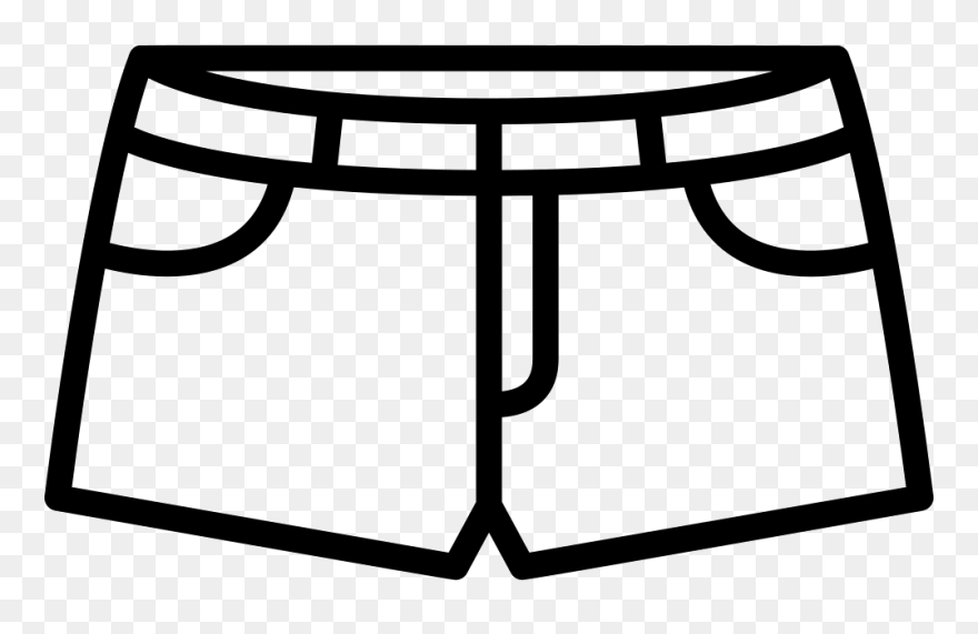 Short Clipart Short Trousers, Short Short Trousers - Shorts Black And White Clipart - Png Download