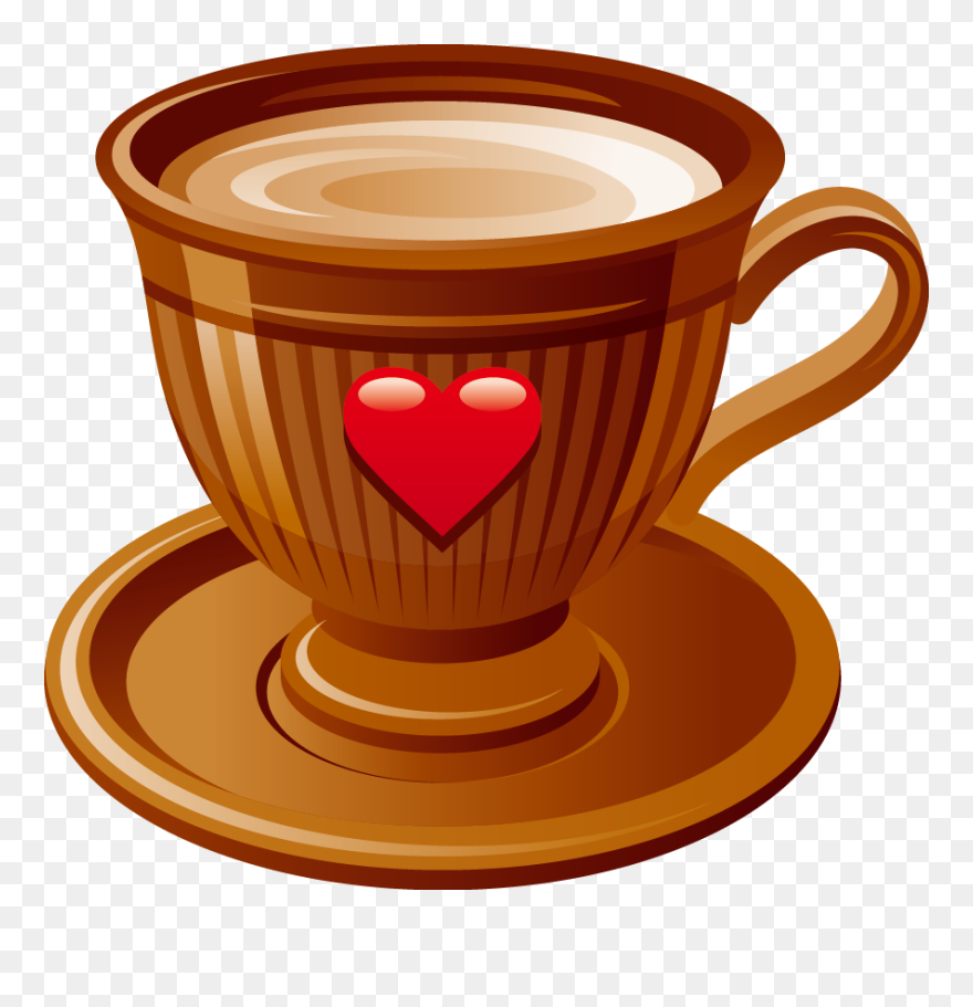 Graphic Black And White Stock Cute Coffee Cup Clipart - Cute Coffee Cup Transparent - Png Download