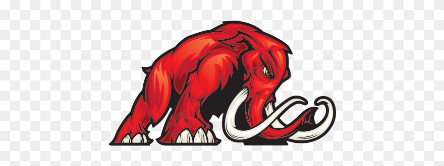 Red Elephant Mammoth - Mammoth Logo Png Clipart