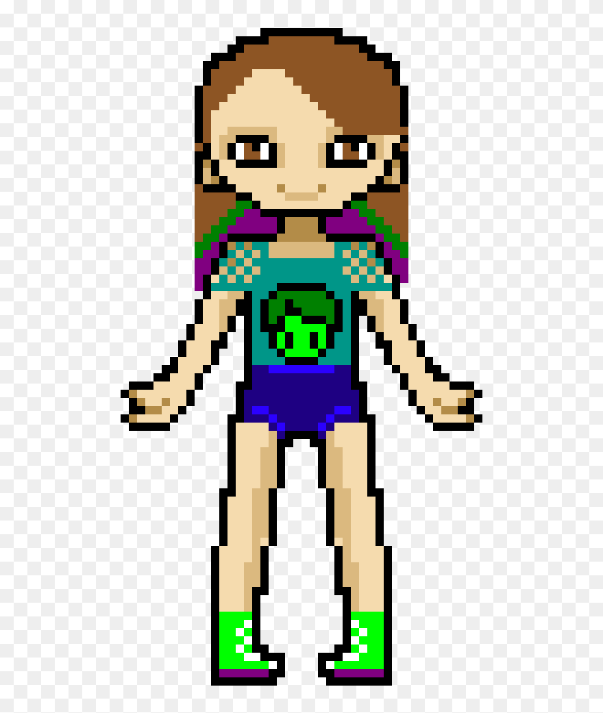 Hulk Clipart Hulk Girl - Minecraft Pixel Art Human - Png Download