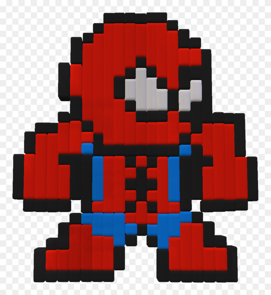 Art Hulk Miles Morales Line Pixel Red - Pixel Spider Man Ps4 Clipart