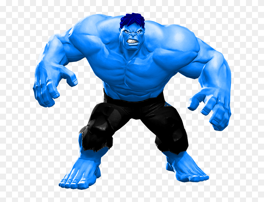 Transparent The Hulk Clipart Black And White - Blue Hulk Png