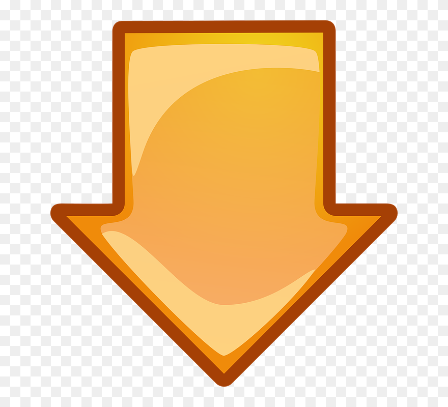Cartoon Arrow Facing Down Clipart