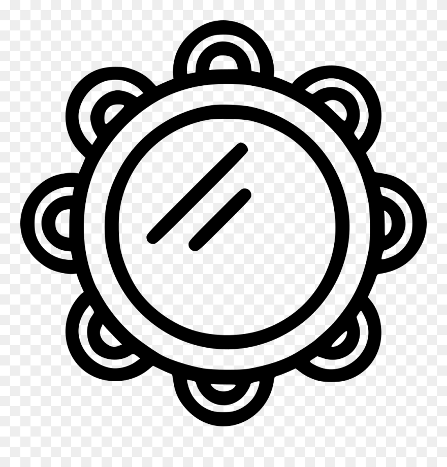 Transparent Tambourine Clip Art - Vector Graphics - Png Download