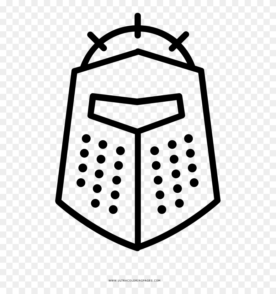 Transparent Knights Helmet Clipart - Coloring Book - Png Download