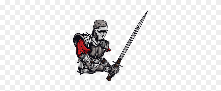 Knight Clipart - Knight With Sword Clipart - Png Download
